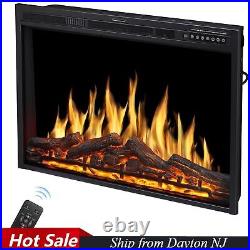 37 Electric Fireplace Insert Heaters Adjuatble Flame Color, 750/1500W, NJ08810