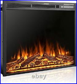 37 Electric Fireplace Insert, Infrared Electric Fireplace, 3 Color with Log