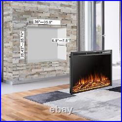 37 Electric Fireplace Insert, Infrared Electric Fireplace, 3 Color with Log