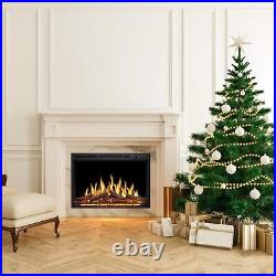 37 in Electric Fireplace, Insert, 750With1500W, Remote, Log Colors, Timer, NEW