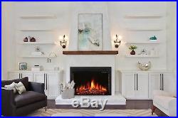 39inch Freestanding&Recessed Electric Fireplace Insert, Remote Control, 750W-1500W