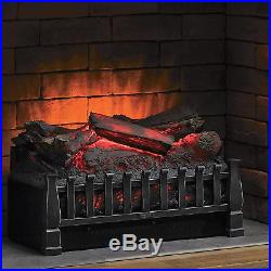 3D Electric Log Heater Infrared Set Fire Fake In Fireplace Realistic Elec Insert