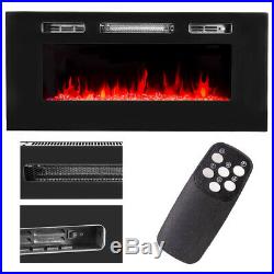 40 1500W Embedded Fireplace Electric Insert Heater Multi-Color Flames w Remote