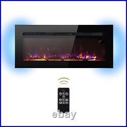 40 Electric Fireplace Insert/Freestanding/Wall Mount Heater with Artificial Log