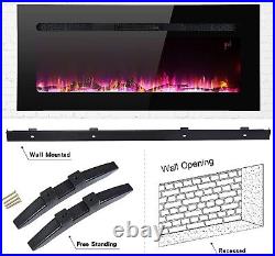 40 Electric Fireplace Insert/Freestanding/Wall Mount Heater with Artificial Log