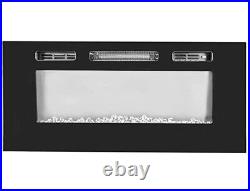 40 Electric Fireplace Insert with Remote Control/Timer Home Modern Heater 1500W