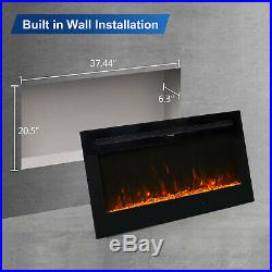 40 Electric Fireplace Wall Mounted Recessed insert Standing Electric Heater