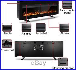 40 Inches Electric Fireplace Insert Wall Mounted Freestanding Heater With Remote