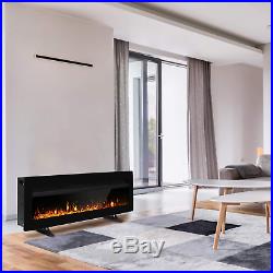 40 Inches Electric Fireplace Insert Wall Mounted Freestanding Heater With Remote