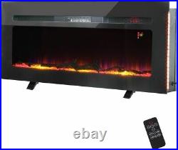 40 Upgraded Electric Fireplace Heater Fireplace Insert & Wall Mounted With Remote