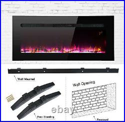 40 Upgraded Electric Fireplace Heater Fireplace Insert & Wall Mounted With Remote