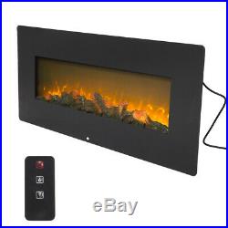 42 1400W Wall Electric Fireplace Insert Log F-lame Remote Control Warm L1C5