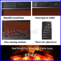 42 1500W Recessed / Wall Mount Fireplace Electric Insert Heater Multi Flames US