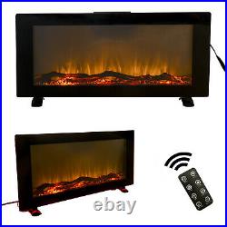 42'' Electric Fireplace Insert Wall Mounted 10 Colors Heater with Remote 1500W