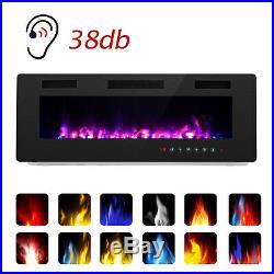 42 Electric Fireplace Insert, Wall Mounted/In Wall 3.86 Ultra Thin 750/1500W