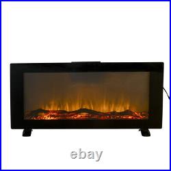 42 Inch Insert Wall Mounted Electric Fireplace Fire place 10 Colors Black Light