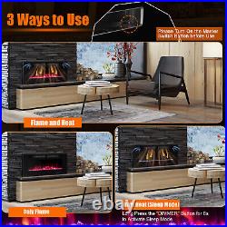 42 Inches Ultra-Thin Electric Fireplace Wall-Mounted & Recessed Fireplace Heater