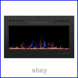 42 Recessed Electric Fireplace Wall Mounted Insert Heater 1500W Touch Screen