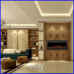 42 Recessed Electric Fireplace Wall Mounted Insert Heater Remote Control 1500W