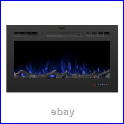 42'' Wall Mounted Electric Fireplace Insert Heater Remote Control&Touch Screen