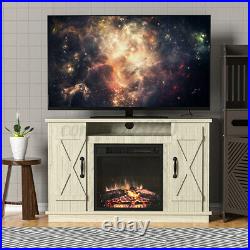 43 TV Stand 18Electric Fireplace Embedded Insert TV Console Table Storage