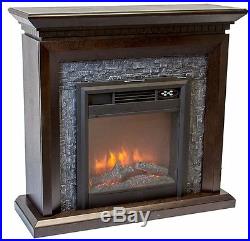 44 Electric 3d Flame Firebox Fireplace Embedded Insert Heater w cabinet