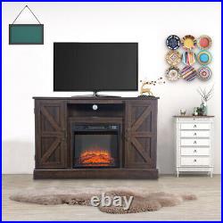 47 1400W Insert Electric Fireplace TV Stand Console Cabinet with Remote Control