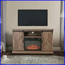 47 Electric Fireplace TV Stand Storage Cabinet Chest with 18 Insert Fireplace