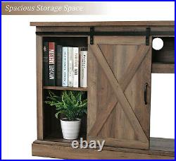 47 Electric Fireplace TV Stand Storage Cabinet Chest with 18 Insert Fireplace