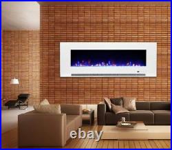 4 Large Sizes LED White Black Wall Recessed Insert Wide Electric Fire 2021