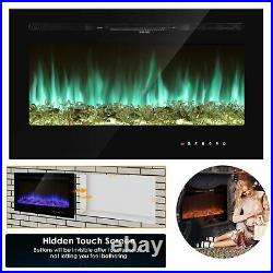 50 1500W Electric Fireplace Recessed / Wall Mount Insert Heater Multi Flames