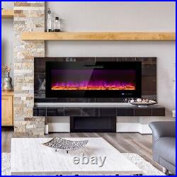 50 1500W Recessed and Wall Mounted Electric Fireplace Insert Heating With Remote
