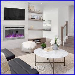 50 1500W Recessed and Wall Mounted Electric Fireplace Insert with Remote