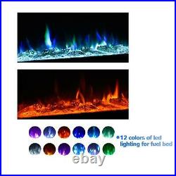 50 36 Electric Fireplace Wall Mounted Recessed Heater Flame Insert 50 36 Color