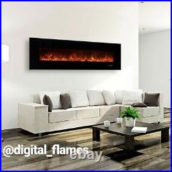 50 60 72 82 Inch HD+ PANORAMIC LED Wall Mounted Insert Wide Electric Fire 2021