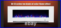 50 60 72 82 Inch Led Digital Flames Black Insert Wall Mounted Electric Fire 2021