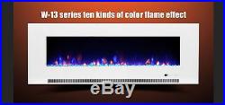 50 60 72 Inch Led'digital Flames' Black White Insert Wall Mounted Electric Fire
