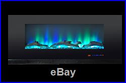 50 60 72 Inch Led'digital Flames' Black/white Insert Wall Mounted Electric Fire