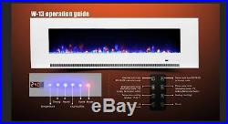 50 60 72 Inch Led'digital Flames' Black/white Insert Wall Mounted Electric Fire