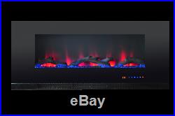50 60 72 Inch Led'digital Flames' White Black Insert Wall Mounted Electric Fire