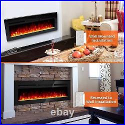 50/60 Electric Fireplace Recessed Insert Wall Mounted Standing Electric Heater