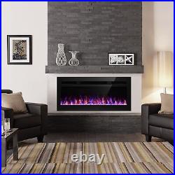 50/60'' FirepIace Insert Recessed&Wall Mounted Fireplace Heater Electric ForHome