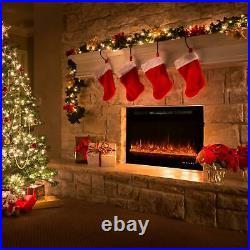 50 Electric Fireplace 50 inch Recessed Insert Wall Mount with Remote Control