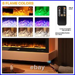 50 Electric Fireplace Insert 1400W Space Heater 8 Flame Color Changing withRemote