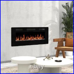 50 Electric Fireplace Recessed 4.72 Ultra-Thin Insert, 700With1400W, Low Noise