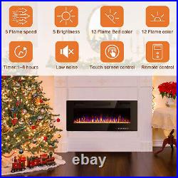 50 Electric Fireplace Recessed insert &Wall Mounted Electric Heater with Remote