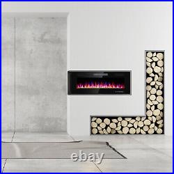 50 Electric Fireplace Wall Mounted Insert Adjustable Heater Remote Control Gift