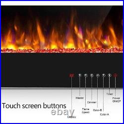 50''Electric Fireplace in-Wall Recessed Wall Mounted, Fireplace Heater, Remote