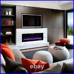 50 Electric Heater Recessed Wall Mounted Fireplace Insert withRemote Control 110V