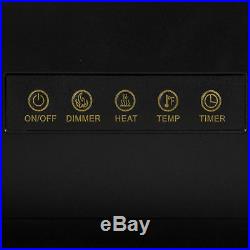 50 Electric Wall Mount Remote Control Fireplace Insert Heater Color Flame Glass